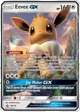 carta pokémon eevee gx