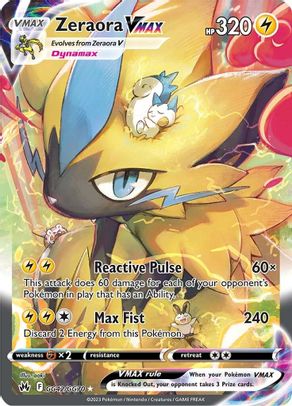 Carta Pokemon Zeraora VMAX - Crown Zenith: Galarian Gallery (CRZ:GG)