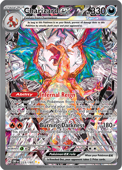 Charizard ex special illustration rare de obsidian flames SV03_EN_223