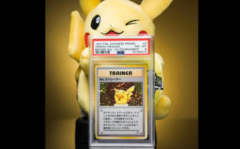 6.Pikachu de Bronce No. 3 Trainer Trofeo carta cara de pokemon