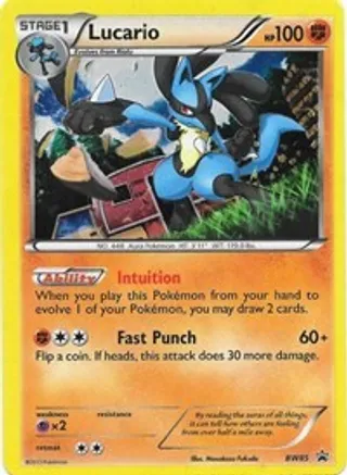 1 Lucario - BW85 - Black and White Promos $134 dls