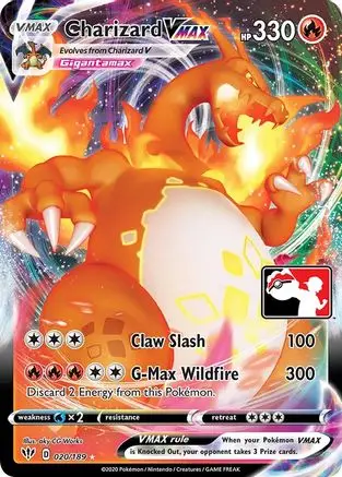 10 Charizard VMAX - Prize Pack Series Cards