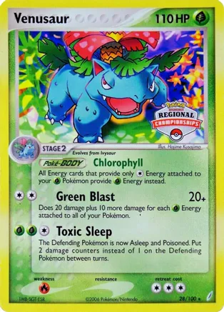 10 Venusaur - 28 100 (Regional Championships) - League & Championship Cards (PR)