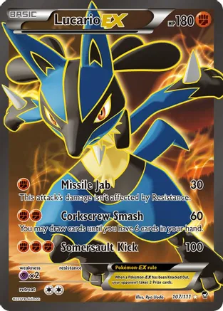 2 Lucario EX (107 Full Art) - XY - Furious Fists $56 dls