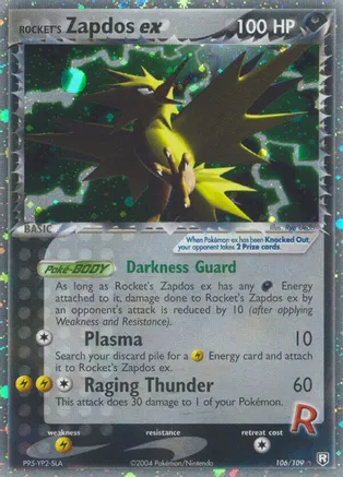 2 Rocket's Zapdos ex - Team Rocket Returns (RR)