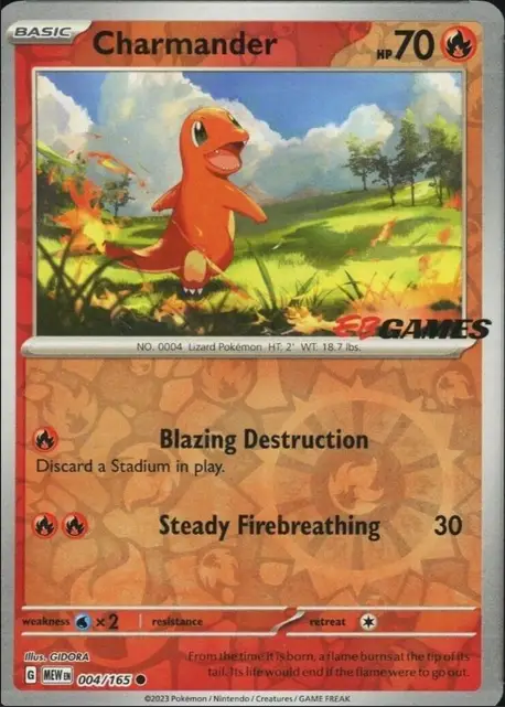 4 Charmander - EBGames Exclusive - Miscellaneous Cards & Products (MCAP) 67 dls