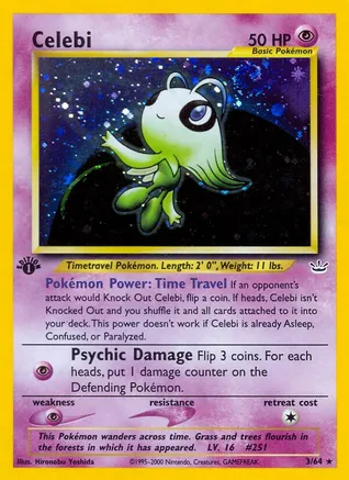 5 Celebi (3) - Neo Revelation (N3) $86 dls