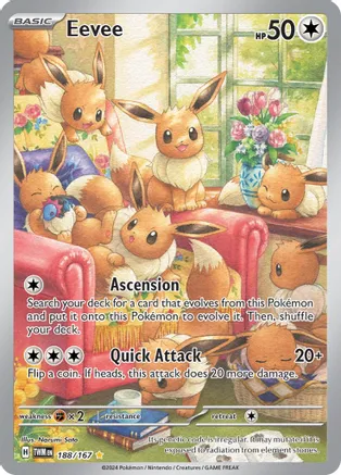 5 Eevee - 188 167 - SV06 Twilight Masquerade (TWM)