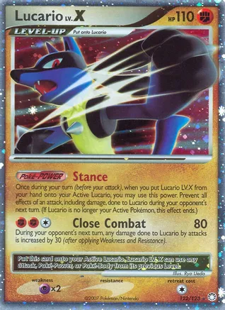 5 Lucario LV.X - Mysterious Treasures $48 dls