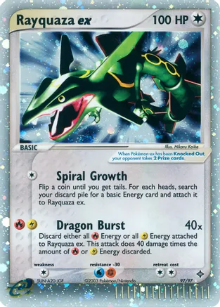 5 Rayquaza ex - Dragon (DR) $179 dls