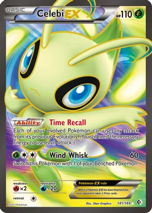 6 Celebi EX (141 Full Art) - Boundaries Crossed (BCR) $53 dls