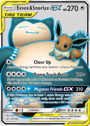 6 Eevee & Snorlax GX (Full Art) - SM - Team Up (SM9)