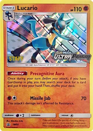 6 Lucario - SM95 (Prerelease) [Staff] $47 dls