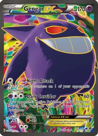 7 Gengar EX (114 Full Art) - XY - Phantom Forces (PHF)