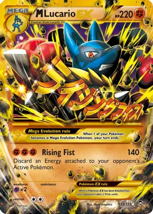 7 M Lucario EX (Secret) - XY - Furious Fists $38 dls