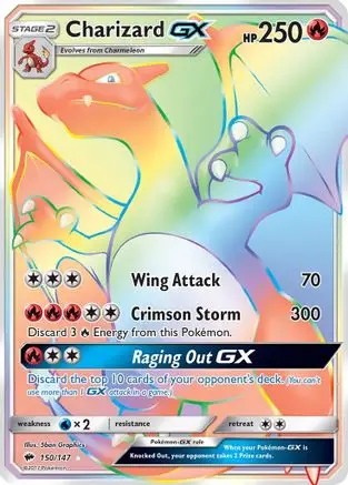 9 Charizard GX (Secret) - SM - Burning Shadows (SM03)