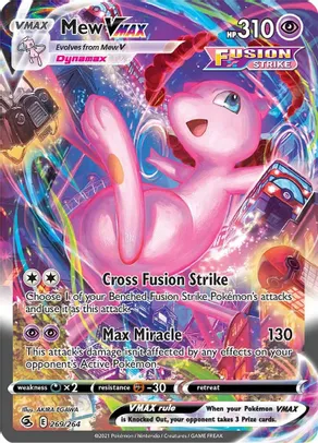 9 Mew VMAX (Alternate Art Secret) - Fusion Strike (SWSH08) $99 dls