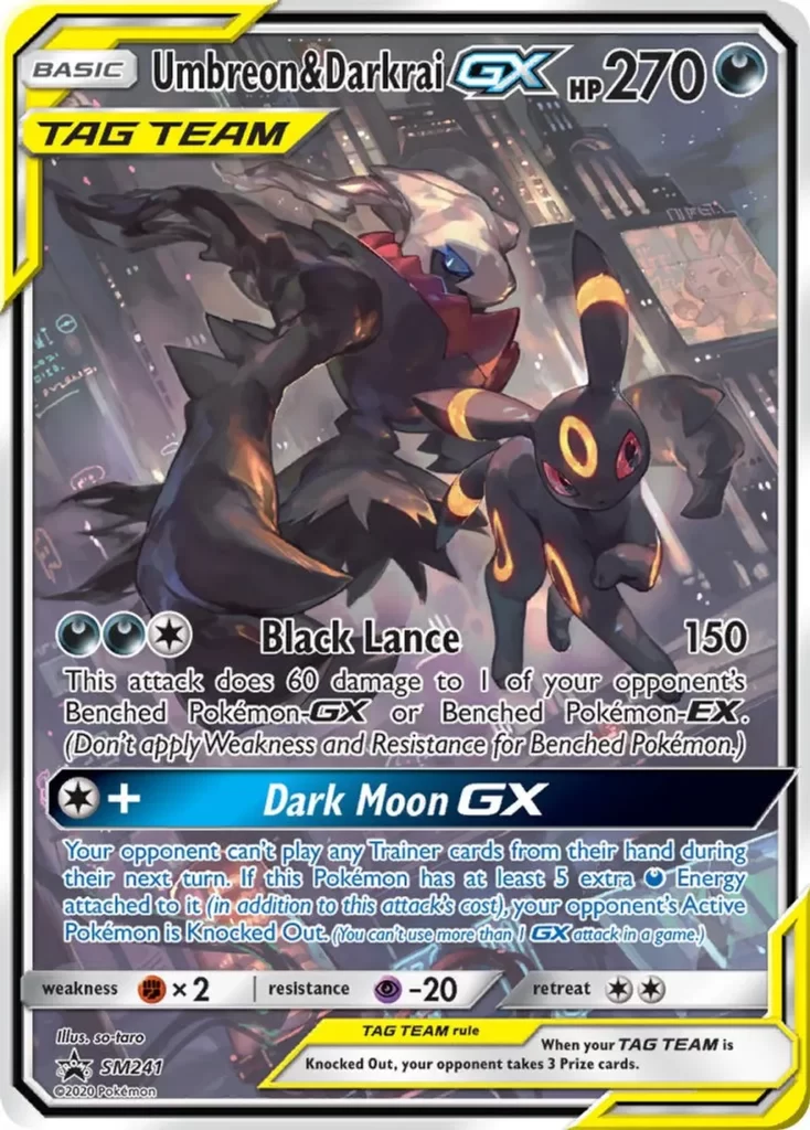 6 Umbreon & Darkrai GX - SM241 - SM Promos $36 dls