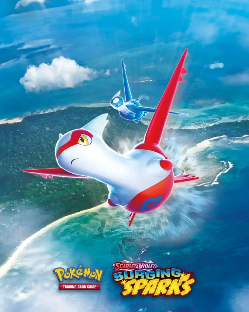 surging sparks pokemon tcg latias and latios wallpaper