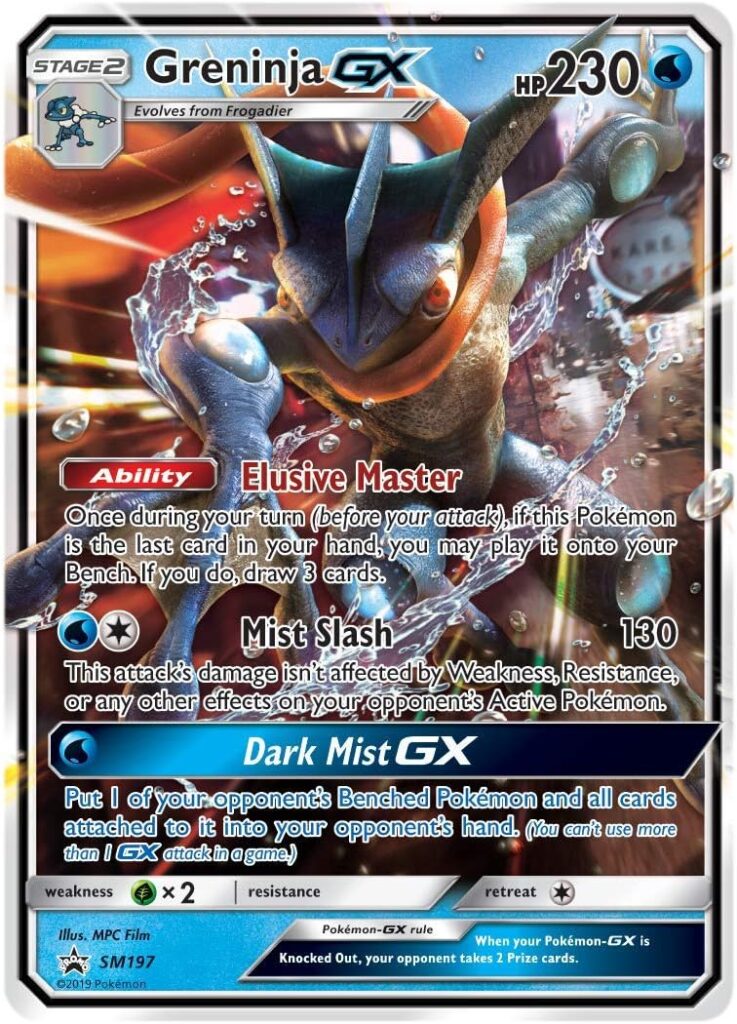 Pokémon Detective Pikachu carta de Greninja GX Case File