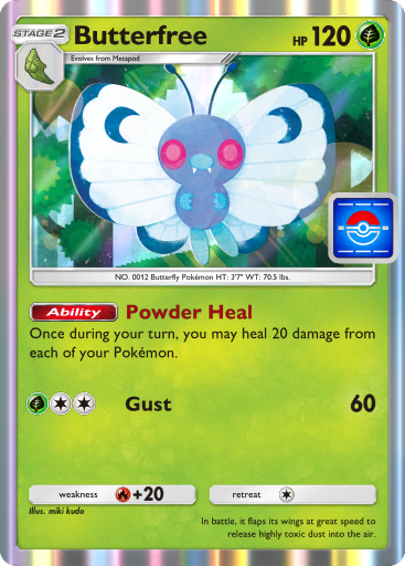 butterfree carta promo pokémon tcg pocket