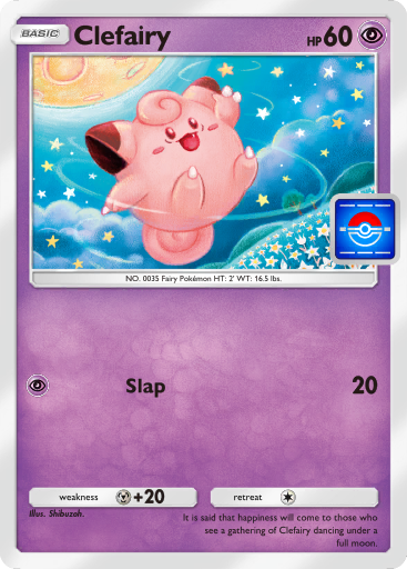 carta promo con estampa clefairy pokemon tcg pocket