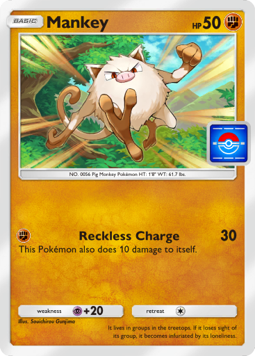 carta promo mankey pockemon tcg pocket