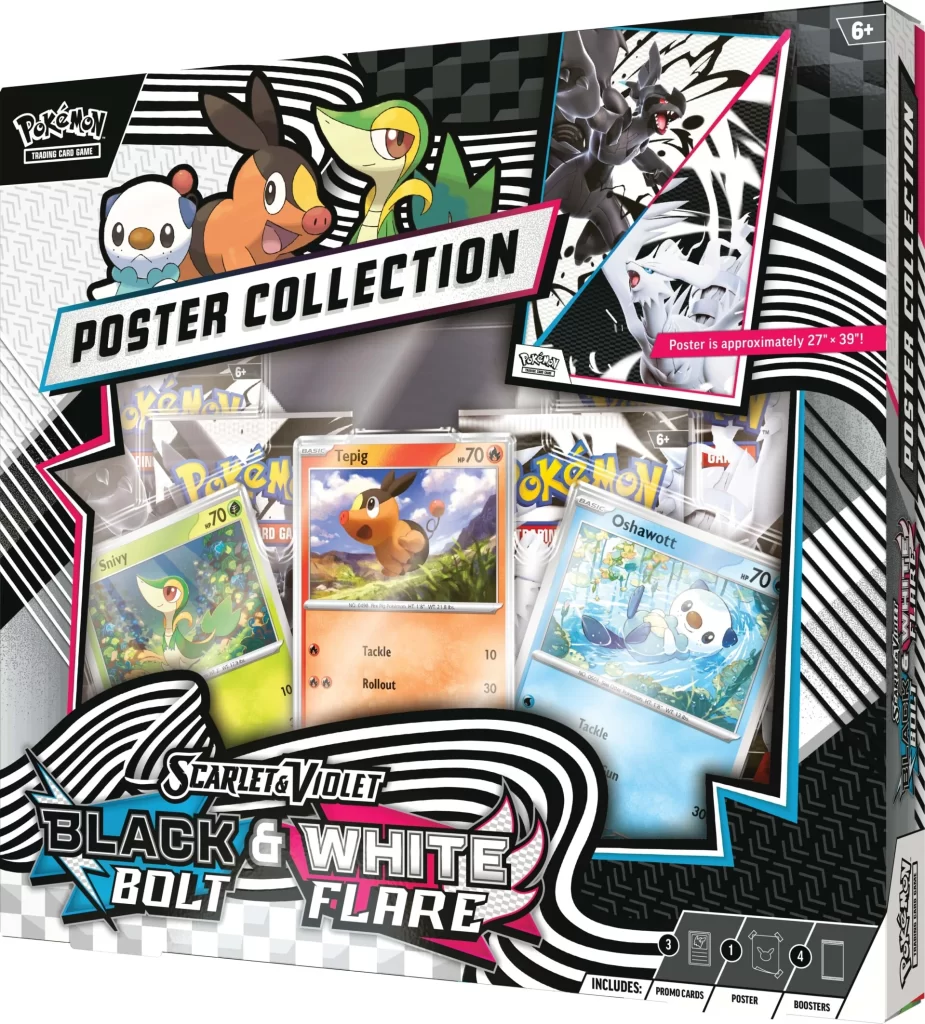 poster collection black bolt white flare pokemon tcg