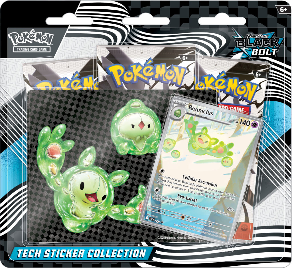 tech sticker blister reuniclus black bolt pokemon tcg