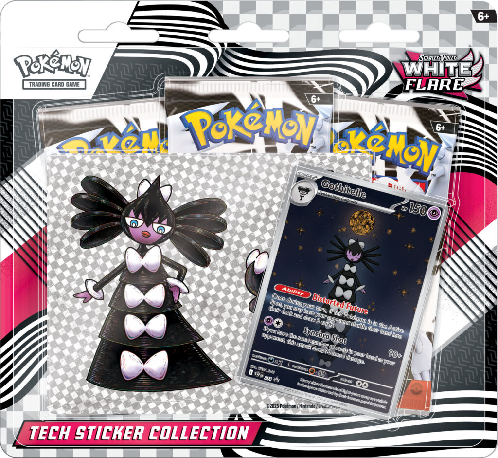 tech sticker blister gothitelle white flare pokemon tcg
