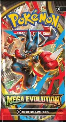 mega evolution pokemon tcg booster pack sobre lucario